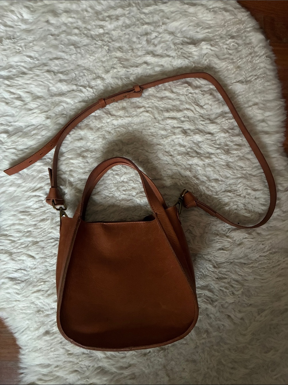Madewell tan leather purse